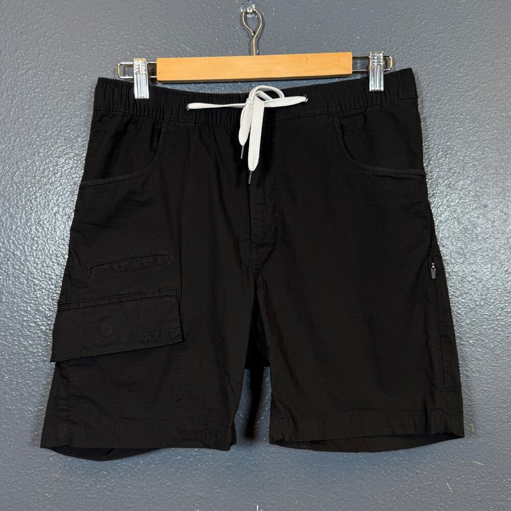 Bylt S men’s Black cargo shorts outdoor hiking activewear gym